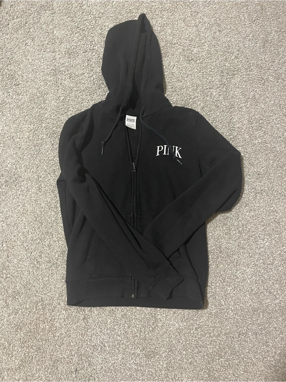 PINK Victoria's Secret Black Full-Zip Hoodie